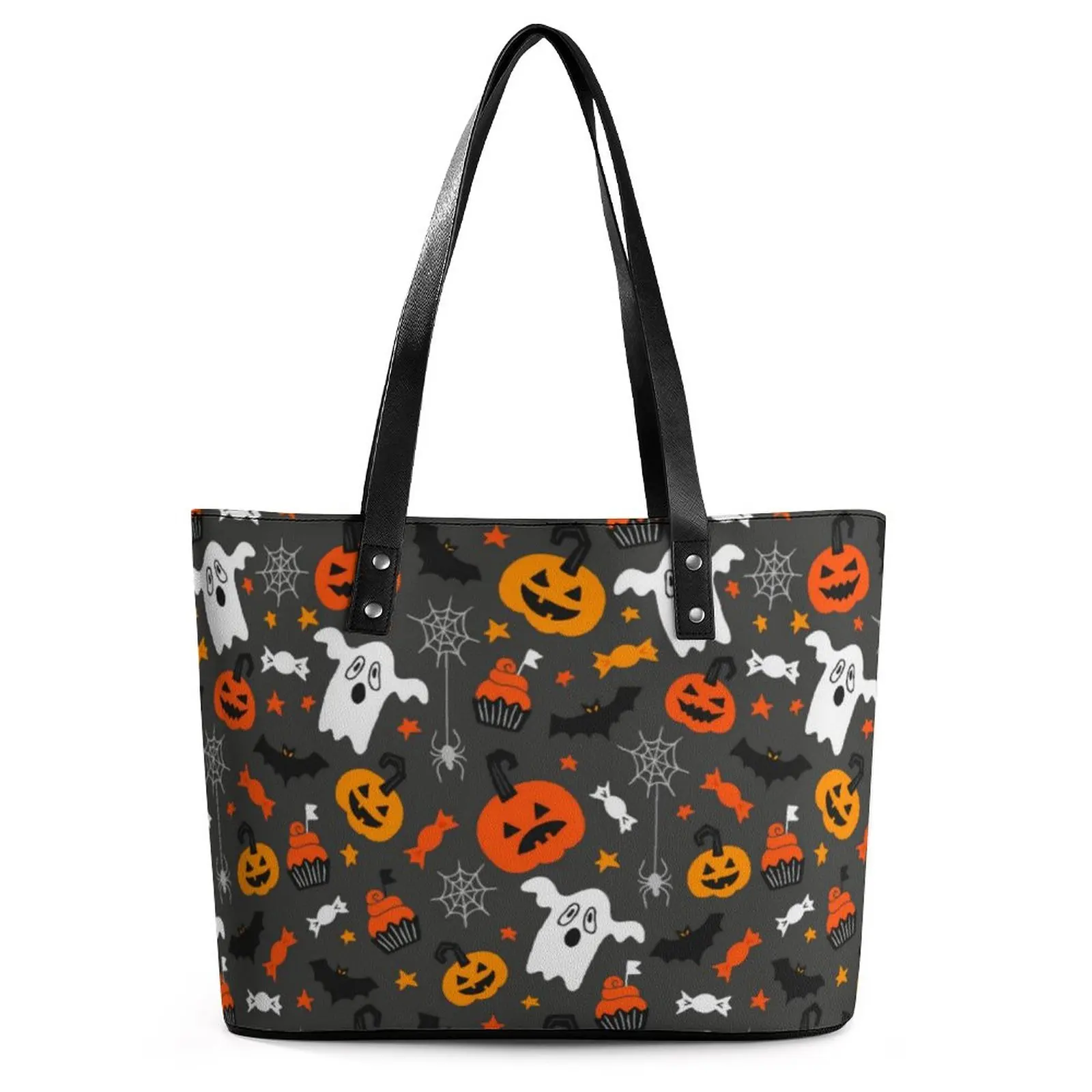 Spooky Ghost Handbags Pumpkins And Baws Funny Shoulder Bag College PU Leather Tote Bag Student Ziplock Graphic Shopping Bags
Spooky Ghost Handbags Pumpkins And Baws Funny Shoulder Bag College PU Leather Tote Bag Student Ziplock Graphic Shopping Bags