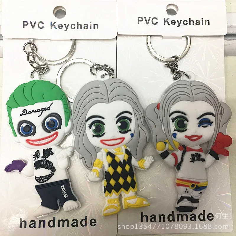 DC Suicide Squad Anime Figure Harley Quinn The Joker Silicone Keychain Bag Keyring Ornament Children's Toy Birthday Gifts
DC Suicide Squad Anime Figure Harley Quinn The Joker Silicone Keychain Bag Keyring Ornament Children's Toy Birthday Gifts