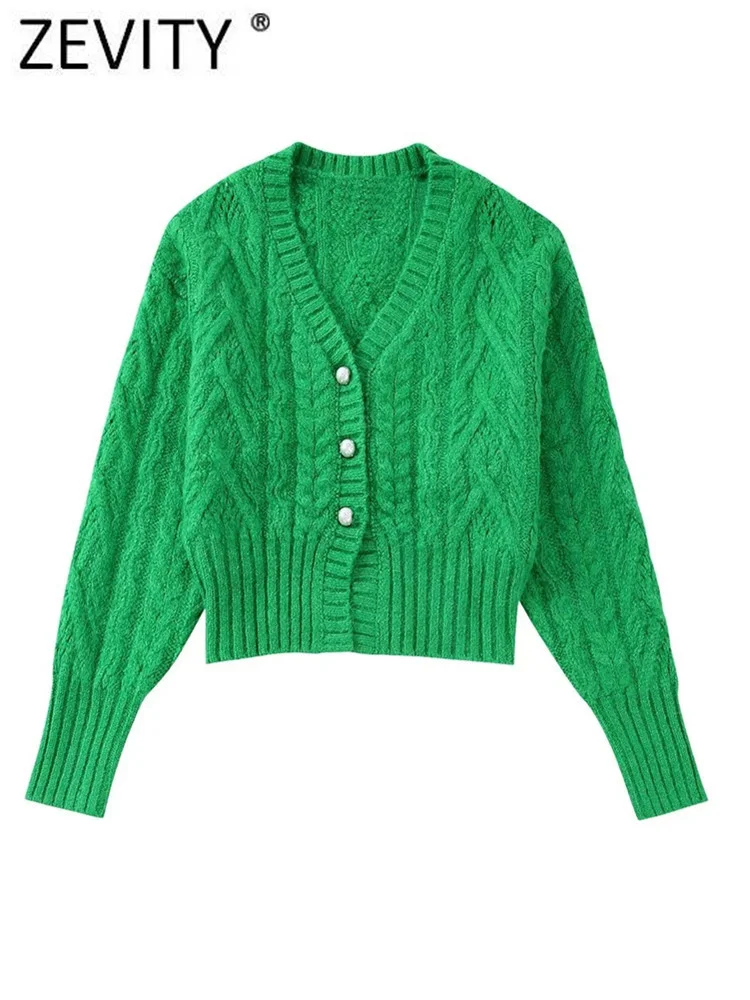 Zevity 2022 Women Fashion V Neck Eight Braid Knitting Sweater Female Chic Buttons Casual Slim Short Cardigan Coat Tops CT2715
Zevity 2022 Women Fashion V Neck Eight Braid Knitting Sweater Female Chic Buttons Casual Slim Short Cardigan Coat Tops CT2715