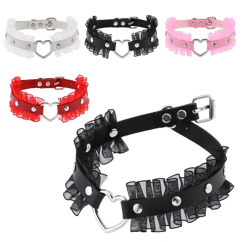 Women Sexy Leather Chocker Goth Punk Sexy Lace Choker Necklace Harajuku Gothic Heart Necklace Jewelry Accessories Trending Gift
Women Sexy Leather Chocker Goth Punk Sexy Lace Choker Necklace Harajuku Gothic Heart Necklace Jewelry Accessories Trending Gift
