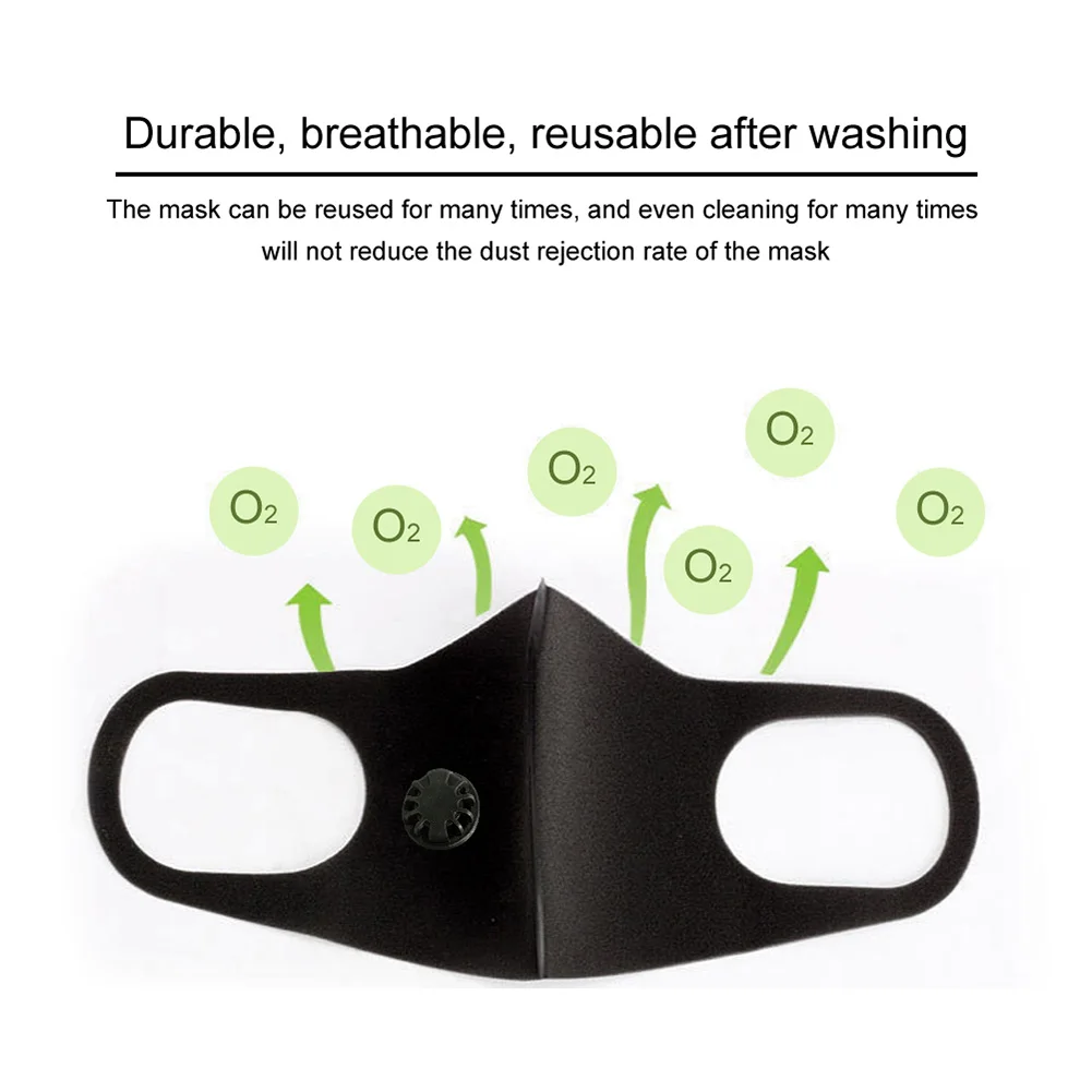 Fashion Unisex Air Pollution Anti Dust Outdoor Travel Black Reusable Cycling Filter Pad Elastic Adult Double Breathing Valve
Fashion Unisex Air Pollution Anti Dust Outdoor Travel Black Reusable Cycling Filter Pad Elastic Adult Double Breathing Valve