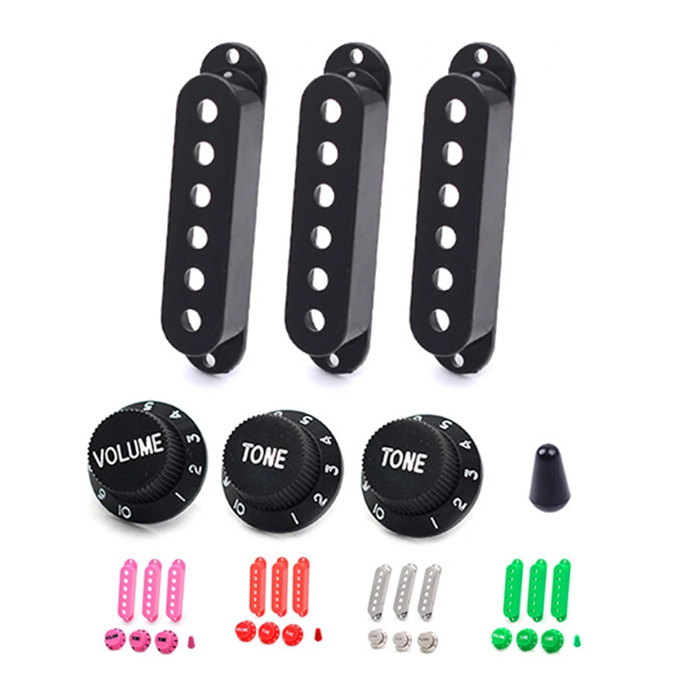 Single Coil Pickup Cover Guitar Parts 48 50 52mm ST Guitar 1 Volume 2 Tone Knob Switch Tip 10 Colors Guitar Parts Set
Single Coil Pickup Cover Guitar Parts 48 50 52mm ST Guitar 1 Volume 2 Tone Knob Switch Tip 10 Colors Guitar Parts Set