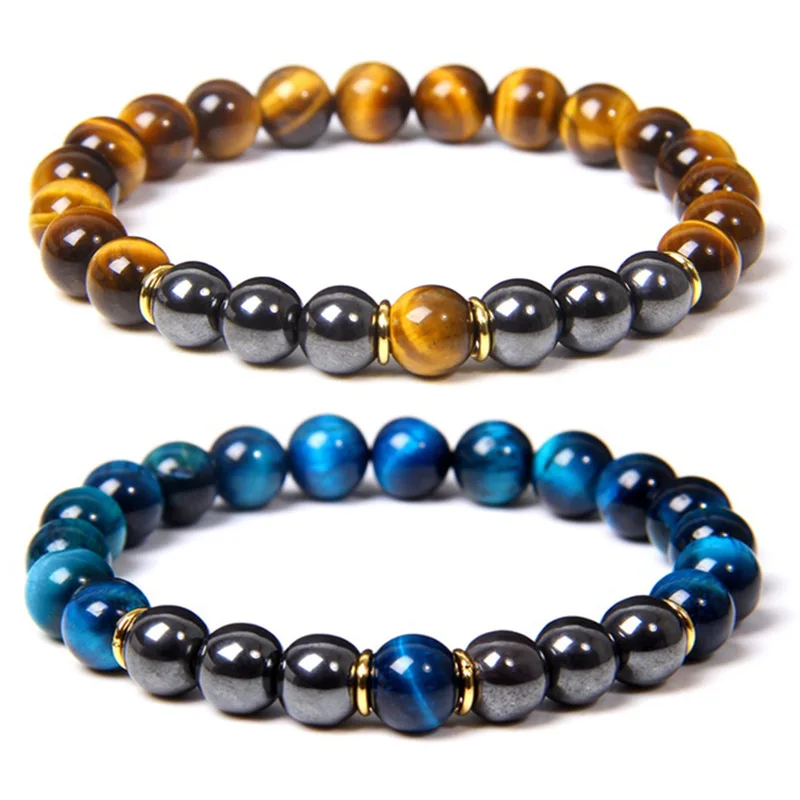 Natural Tiger Eye Stone Black Magnet Beaded Women's Bracelet Charm Casual Simple Hand-Woven Elastic Personality Jewelry
Natural Tiger Eye Stone Black Magnet Beaded Women's Bracelet Charm Casual Simple Hand-Woven Elastic Personality Jewelry