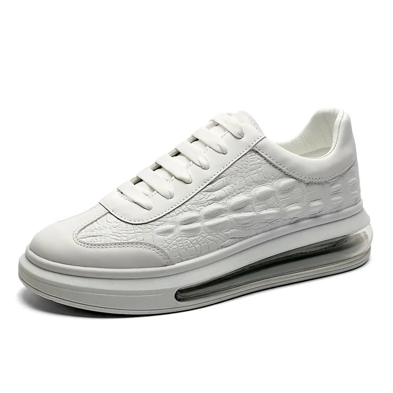 Crocodile print men's shoes 2022 new casual fashion versatile trend board shoes increased thick soled small white shoes
Crocodile print men's shoes 2022 new casual fashion versatile trend board shoes increased thick soled small white shoes
