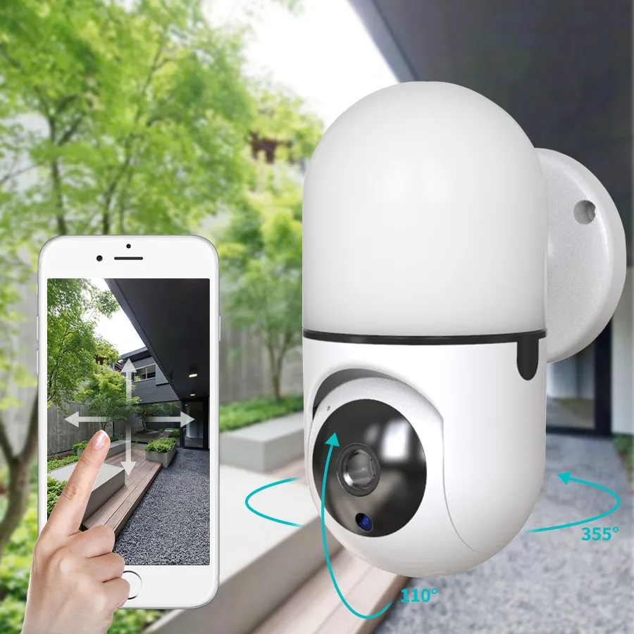 

2021 New HD 1080P PTZ Wifi IP Camera indoor Human Detect Tracking Home Security Surveillance CCTV Network Gimbal Camera White