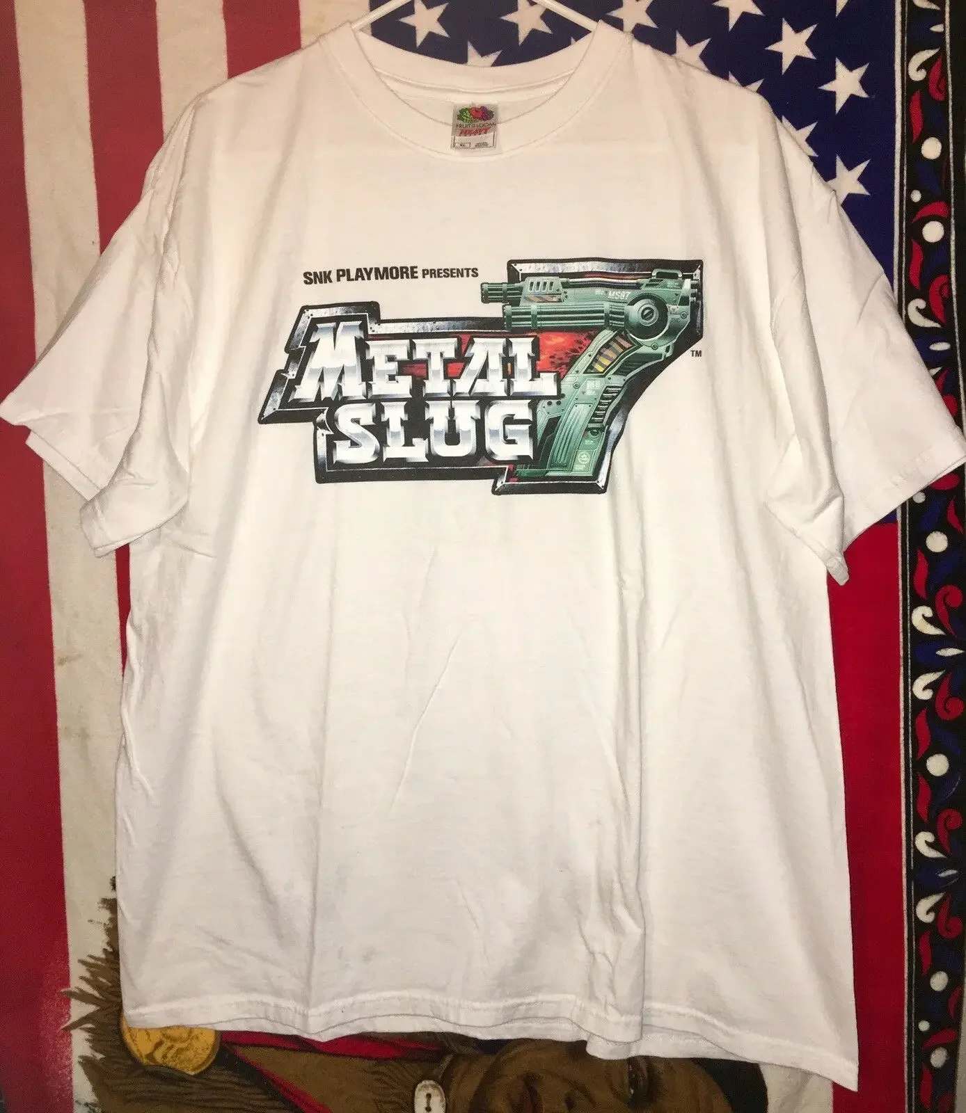 SNK PLAYMORE Metal Slug 7 XL официальная игровая рубашка TM Neo Geo PROMO OOP редкая VHTF