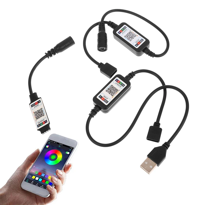 Household Music LED Light Strip Mini Bluetooth-compatible Controller For RGB Tape Lights Mobile Smart APP Control DC 5V 12V 24V
Household Music LED Light Strip Mini Bluetooth-compatible Controller For RGB Tape Lights Mobile Smart APP Control DC 5V 12V 24V