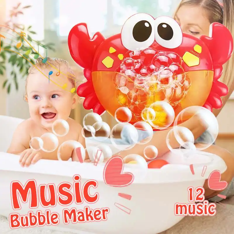 Bubble Crabs Baby Bath Toy Funny Toddler Bath Bubble Maker Pool Swimming Bathtub Soap Machine Bathroom Toys for Children Kids FR
Bubble Crabs Baby Bath Toy Funny Toddler Bath Bubble Maker Pool Swimming Bathtub Soap Machine Bathroom Toys for Children Kids FR