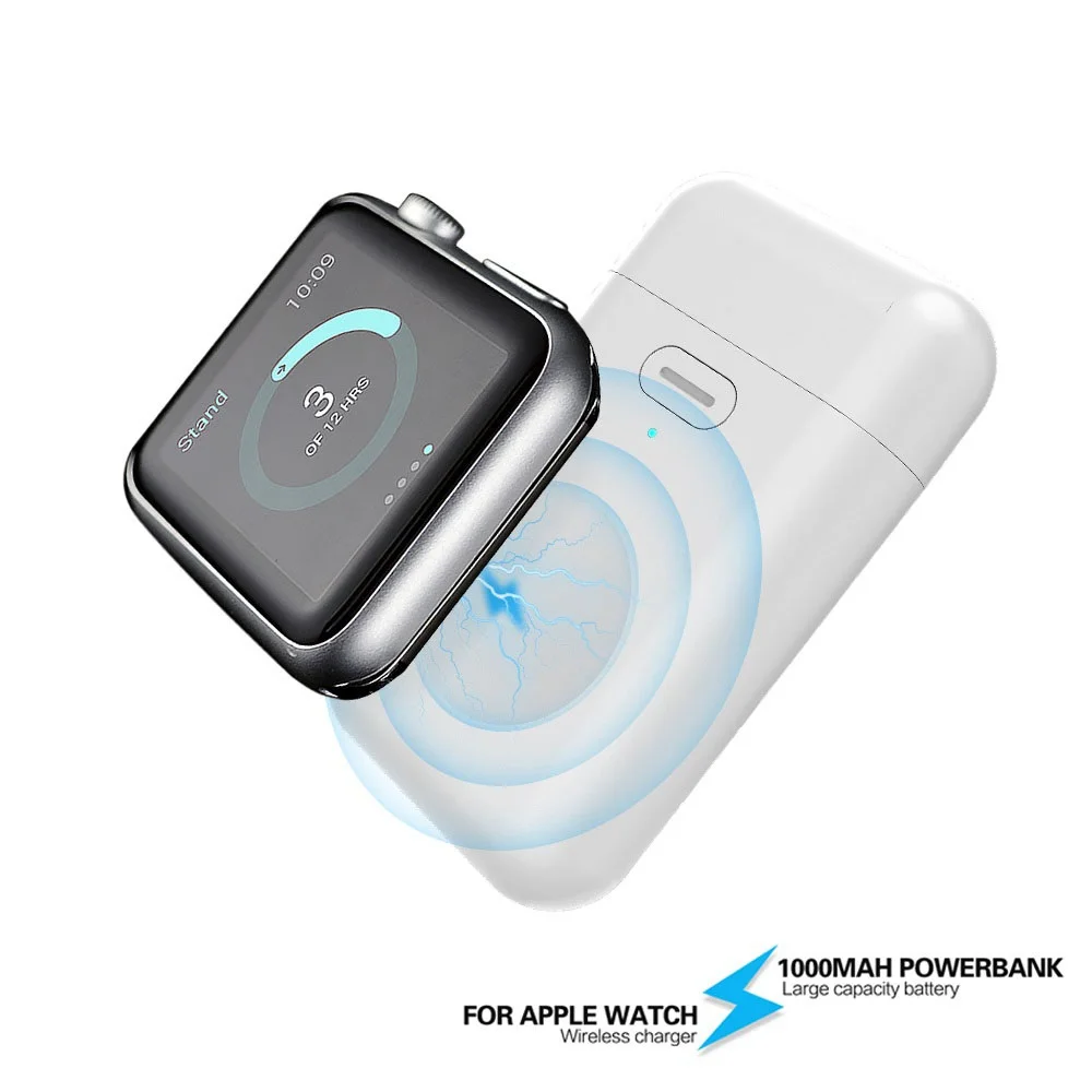 1000mAh Wireless Charger Mini Power Bank For i watch 123456 Portable Powerbank Thin External Battery For Apple Watch
1000mAh Wireless Charger Mini Power Bank For i watch 123456 Portable Powerbank Thin External Battery For Apple Watch