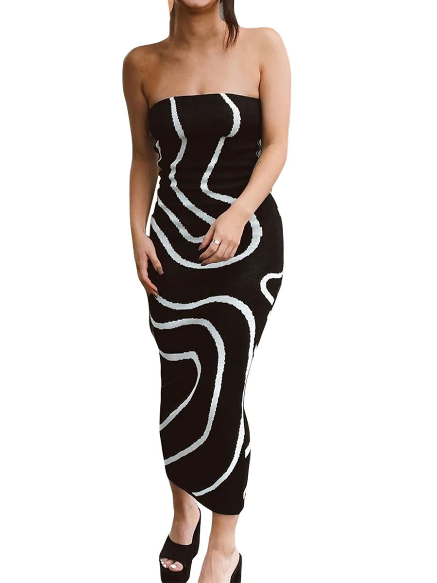 Scriardv Women Elegant Strapless Knitted Long Dress Backless Wave Slim Fit Party Club Cocktail Dress
Scriardv Women Elegant Strapless Knitted Long Dress Backless Wave Slim Fit Party Club Cocktail Dress
