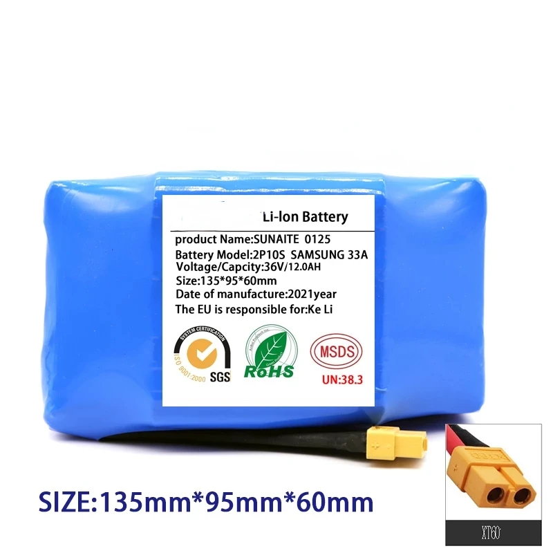 Genuine 36V Battery Packs 12000mAh Rechargeable Lithium ion battery for Electric Self Balancing Scooter HoverBoard Unicycle 
Genuine 36V Battery Packs 12000mAh Rechargeable Lithium ion battery for Electric Self Balancing Scooter HoverBoard Unicycle