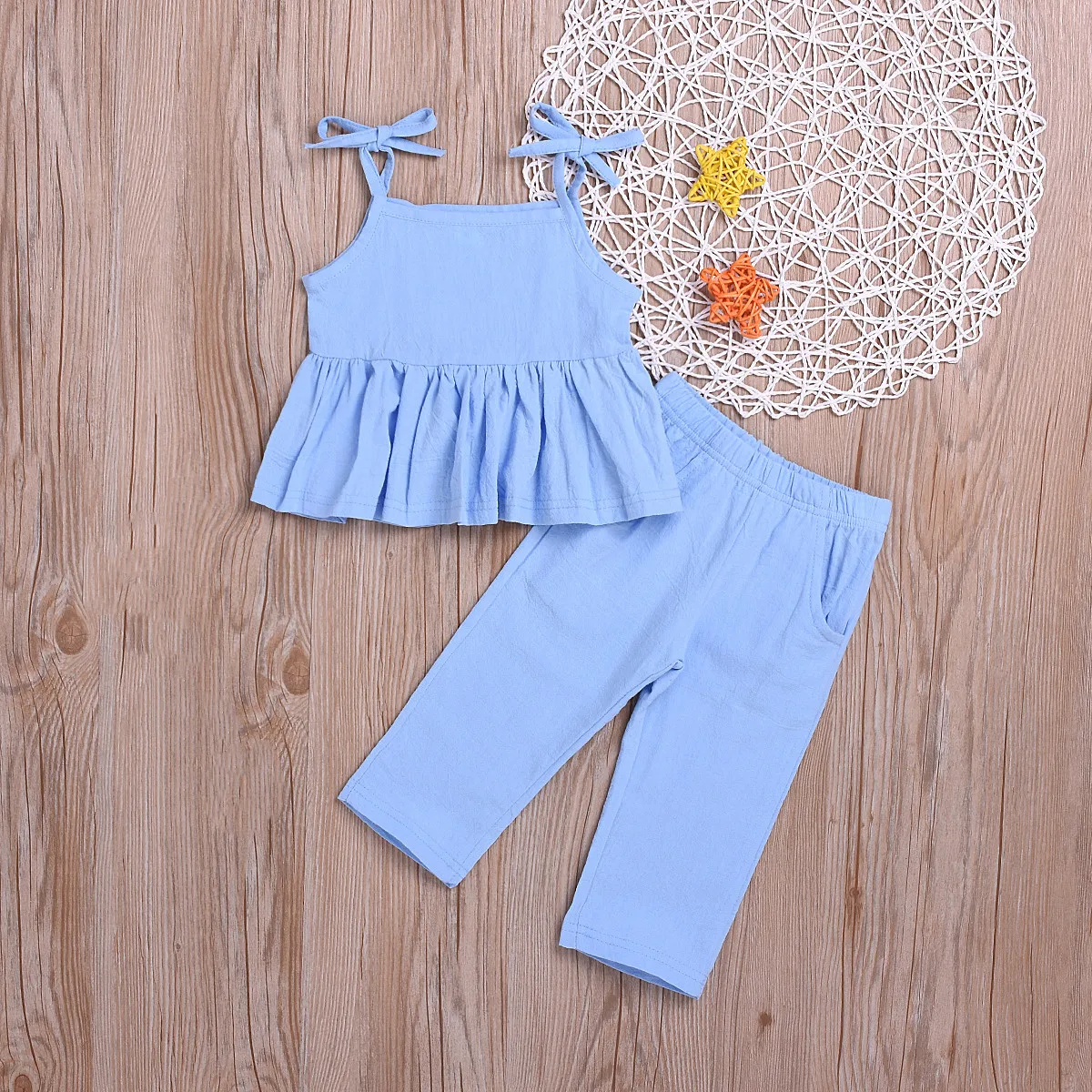 Infant Baby Girls Outfit Set Summer Girls' Sling Set Korean Children's Cool Pure Color Baby Girl Clothes Newborn Clothes
Infant Baby Girls Outfit Set Summer Girls' Sling Set Korean Children's Cool Pure Color Baby Girl Clothes Newborn Clothes