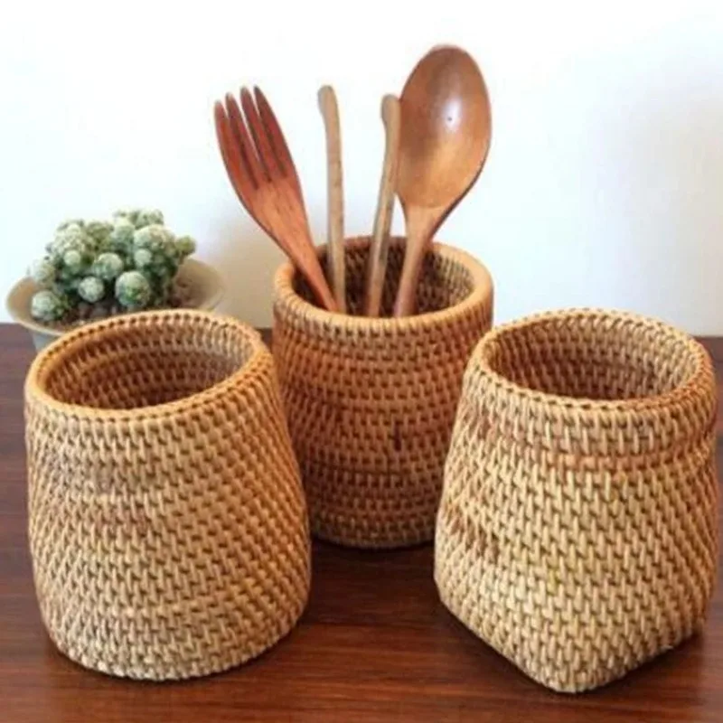 Handmade Rattan Storage Box Cosmetic Pen Holder Tea Ceremony Accessories Tableware Storage Decoration Household Storage Basket
Handmade Rattan Storage Box Cosmetic Pen Holder Tea Ceremony Accessories Tableware Storage Decoration Household Storage Basket