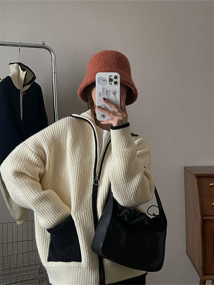 Hsa Autumn And Winter New In Turtleneck Korean Zipper Cardigans Knitted Sweater Jackets Long Big Pockets Knitted Jackets Top
Hsa Autumn And Winter New In Turtleneck Korean Zipper Cardigans Knitted Sweater Jackets Long Big Pockets Knitted Jackets Top