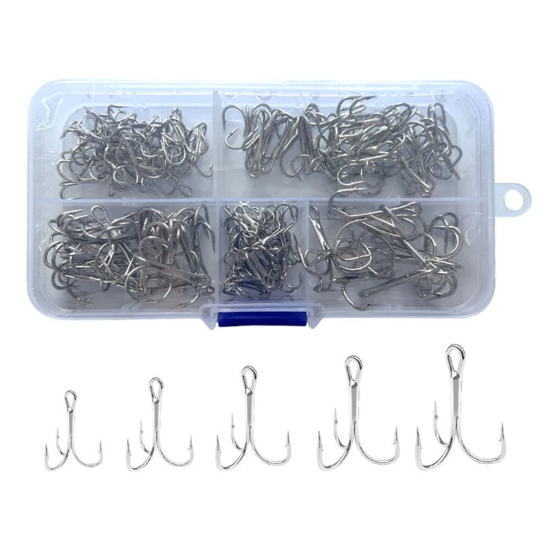 120pcs High Carbon Steel Treble Fishing Hooks Blank Hard Lures Round Bent Treble Artificial Lures Fishhooks Set With Box
120pcs High Carbon Steel Treble Fishing Hooks Blank Hard Lures Round Bent Treble Artificial Lures Fishhooks Set With Box