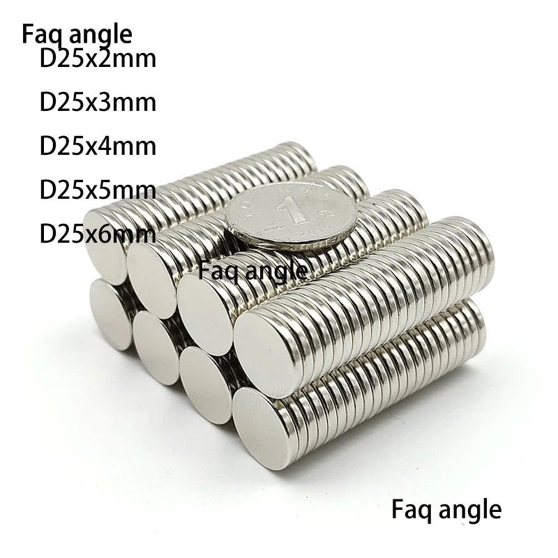 5Pcs Neodymium Magnet D25x2/3/4/5/6mm Round Shape Rare Earth Neodymium Super Strong Magnetic Powerful Aimants NdFeB Magnets
5Pcs Neodymium Magnet D25x2/3/4/5/6mm Round Shape Rare Earth Neodymium Super Strong Magnetic Powerful Aimants NdFeB Magnets