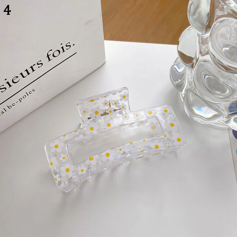 Новинка корейские женские пластиковые заколки для волос с принтом для девочек головной убор Заколка-краб большого размера Заколка-краб модное украшение для волос
Новинка корейские женские пластиковые заколки для волос с принтом для девочек головной убор Заколка-краб большого размера Заколка-краб модное украшение для волос