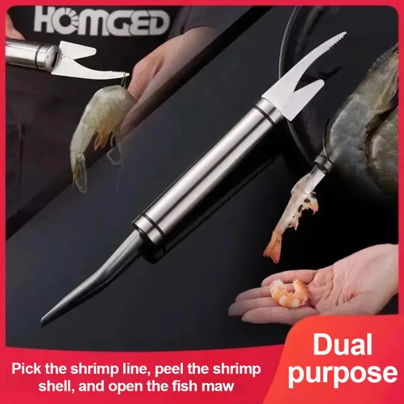 Fast Shrimp Line Cutter Stainless Steel Kitchen Gadgets Shrimp Peeler 6 In 1 Multifunctional Fish Scale Knife Scraping Tool
Fast Shrimp Line Cutter Stainless Steel Kitchen Gadgets Shrimp Peeler 6 In 1 Multifunctional Fish Scale Knife Scraping Tool