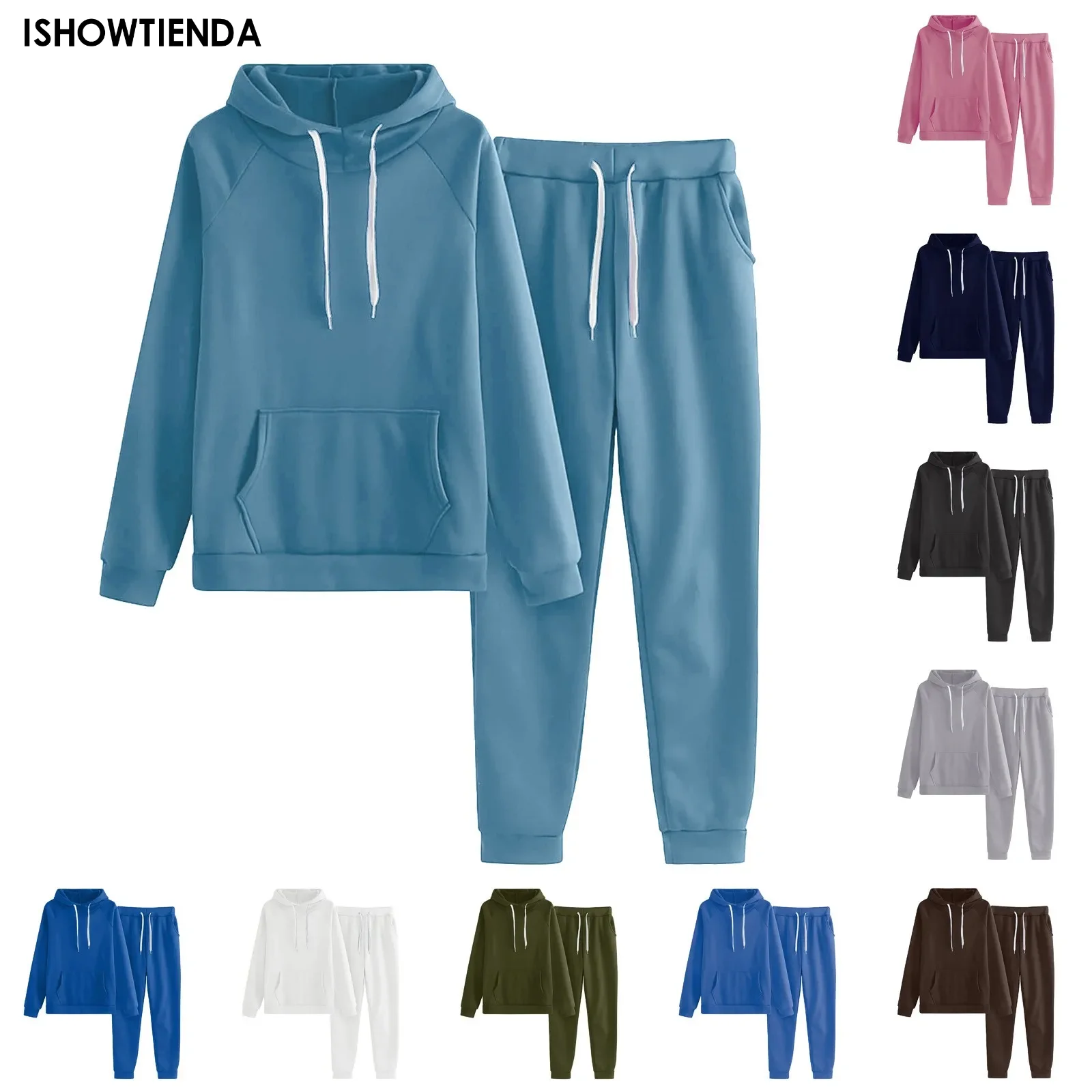 Women's Tracksuits Sport Clothes Set Solid Color Long Sleeve Hoodie + Elastic Waist Pants Fitness Casual Outfits Sportwear
Women's Tracksuits Sport Clothes Set Solid Color Long Sleeve Hoodie + Elastic Waist Pants Fitness Casual Outfits Sportwear