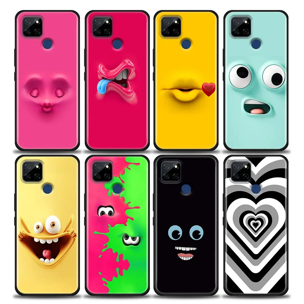 Funny Cute Face Colour Comics Phone Case For OPPO Realme 5 6 7 7i 8 8i 9 9i V25 F9 F17 F19 5G Pro Narzo Speed Black Cover Fundas
Funny Cute Face Colour Comics Phone Case For OPPO Realme 5 6 7 7i 8 8i 9 9i V25 F9 F17 F19 5G Pro Narzo Speed Black Cover Fundas