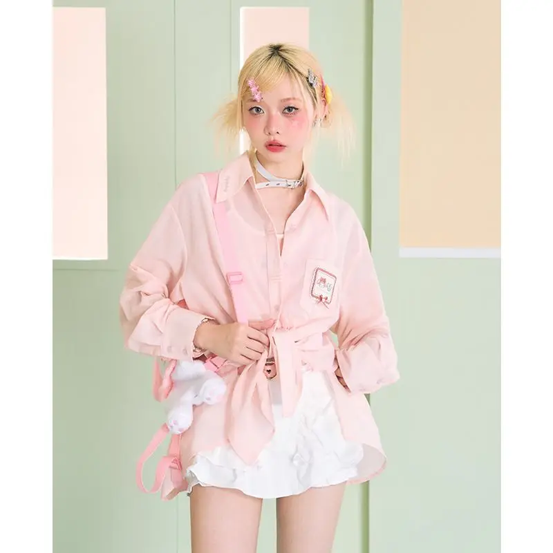 Anime Kawaii Sanrio Cinnamoroll Kuromi Girls Shirt Summer New Fashion Casual Top Loose Polo Collar All-Match Long-Sleeved Shirt
Anime Kawaii Sanrio Cinnamoroll Kuromi Girls Shirt Summer New Fashion Casual Top Loose Polo Collar All-Match Long-Sleeved Shirt