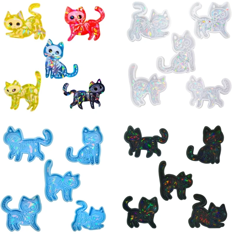 5Pcs/1Pc Cat Shaped Silicone Molds DIY Handmade Crafts Resin Molds Keyring Earring Pendant Making Tool Durable
5Pcs/1Pc Cat Shaped Silicone Molds DIY Handmade Crafts Resin Molds Keyring Earring Pendant Making Tool Durable