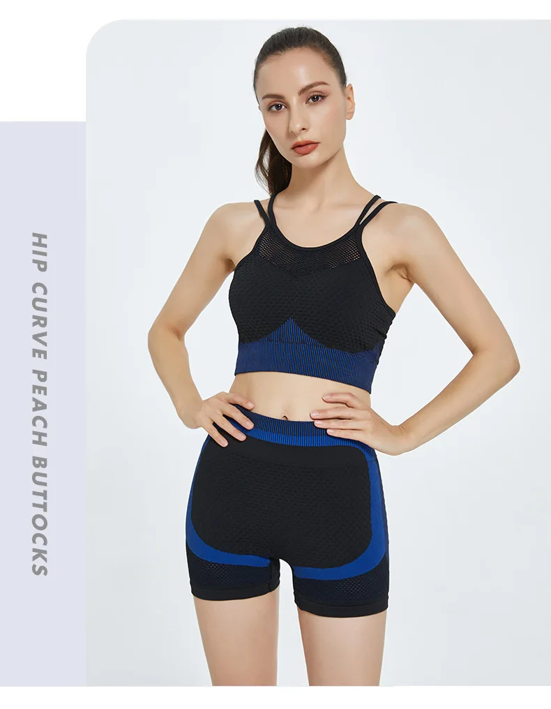 Seamless Women Yoga Set gridding Workout Sportswear Gym Clothing Fitness Crop Top Sports Suits
Seamless Women Yoga Set gridding Workout Sportswear Gym Clothing Fitness Crop Top Sports Suits