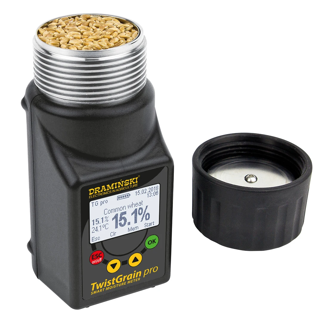 Moisture meter for cereals, maize, grass seeds, oilseeds, and legumes seeds TwistGrain pro
Moisture meter for cereals, maize, grass seeds, oilseeds, and legumes seeds TwistGrain pro