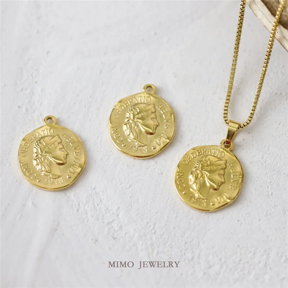 Color titanium steel plated retro do old wave wave edge portrait pendant finished chain DIY accessories
Color titanium steel plated retro do old wave wave edge portrait pendant finished chain DIY accessories