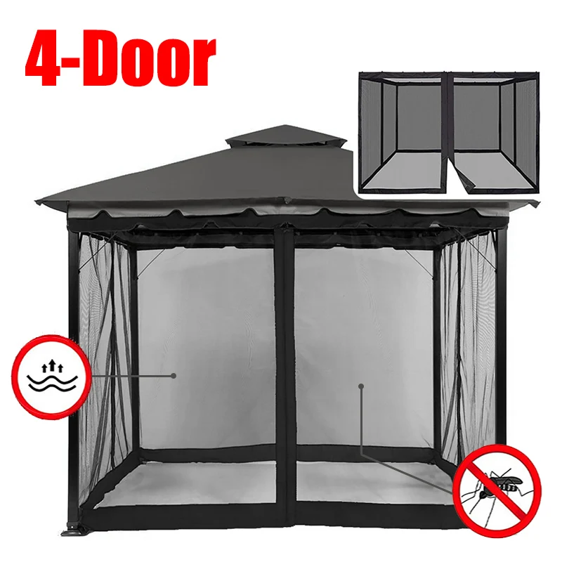 Outdoor 4-Panel Garden Mosquito Net Replacement Mosquito Screen Netting with Zipper Sidewall Curtain for Garden Patio Yard
Outdoor 4-Panel Garden Mosquito Net Replacement Mosquito Screen Netting with Zipper Sidewall Curtain for Garden Patio Yard