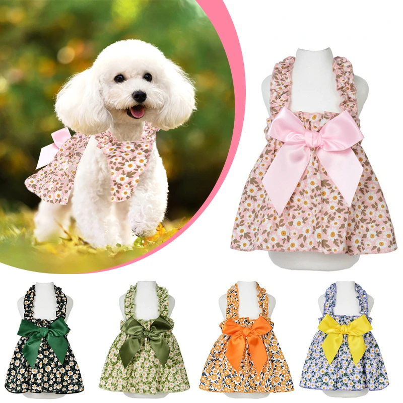 Floral Princess Dress Spring Summer Pet Dog Clothes Sweet Pet Clothing Bichon Yorkshire Cute Printed Puppy Cat Skirt Thin Skirt
Floral Princess Dress Spring Summer Pet Dog Clothes Sweet Pet Clothing Bichon Yorkshire Cute Printed Puppy Cat Skirt Thin Skirt