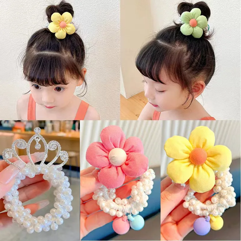 New Fashion Pearl Crown Princess Children's Elastic Cable Hair Bands Cute Hair Accessories Meatball Head Girl Jewelry Headwear
New Fashion Pearl Crown Princess Children's Elastic Cable Hair Bands Cute Hair Accessories Meatball Head Girl Jewelry Headwear