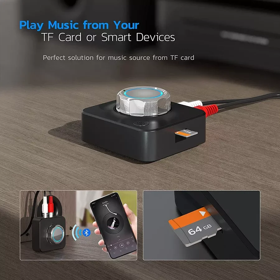 Bluetooth 5.0 Receiver 3D Music TF Card RCA 3.5mm 3.5 AUX Jack Stereo Wireless Audio Adapter For Car Speaker Amplifier Headphone
Bluetooth 5.0 Receiver 3D Music TF Card RCA 3.5mm 3.5 AUX Jack Stereo Wireless Audio Adapter For Car Speaker Amplifier Headphone