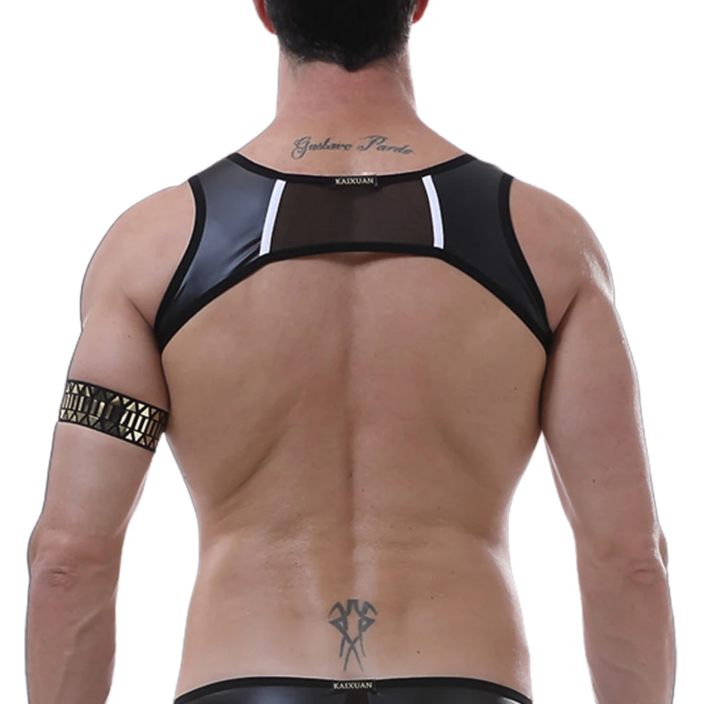 Hot Personalized Mens PU Crop Tank Top Vest Y-Back Fitness Male Oversized Chest Muscles T-Shirt Clubwear Nightgown 2023
Hot Personalized Mens PU Crop Tank Top Vest Y-Back Fitness Male Oversized Chest Muscles T-Shirt Clubwear Nightgown 2023