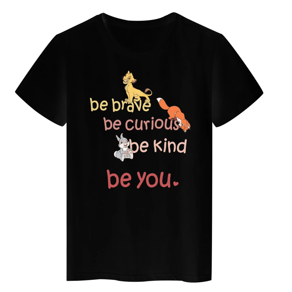 Disney Be Brave Simba Classic Women's Clothes The Lion King Fashion Street Harajuku Style Black T-shirt Summer 2022 Casual
Disney Be Brave Simba Classic Women's Clothes The Lion King Fashion Street Harajuku Style Black T-shirt Summer 2022 Casual