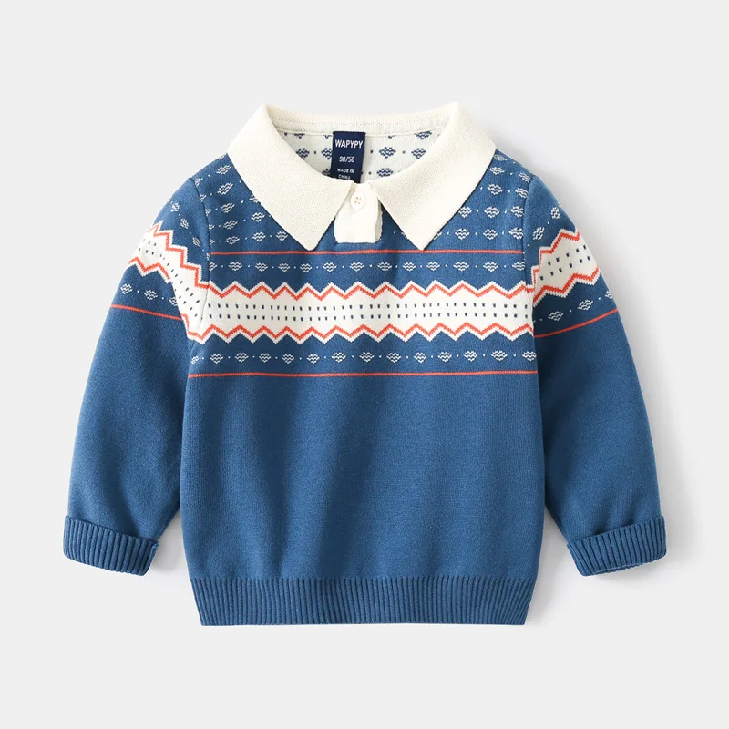 Boys Sweaters Spring Autumn Kids Knitted Woolen Sweatshirts Polo Clothes For Baby 1 To 6 Years Old Children Pullover Sweater Top 
Boys Sweaters Spring Autumn Kids Knitted Woolen Sweatshirts Polo Clothes For Baby 1 To 6 Years Old Children Pullover Sweater Top