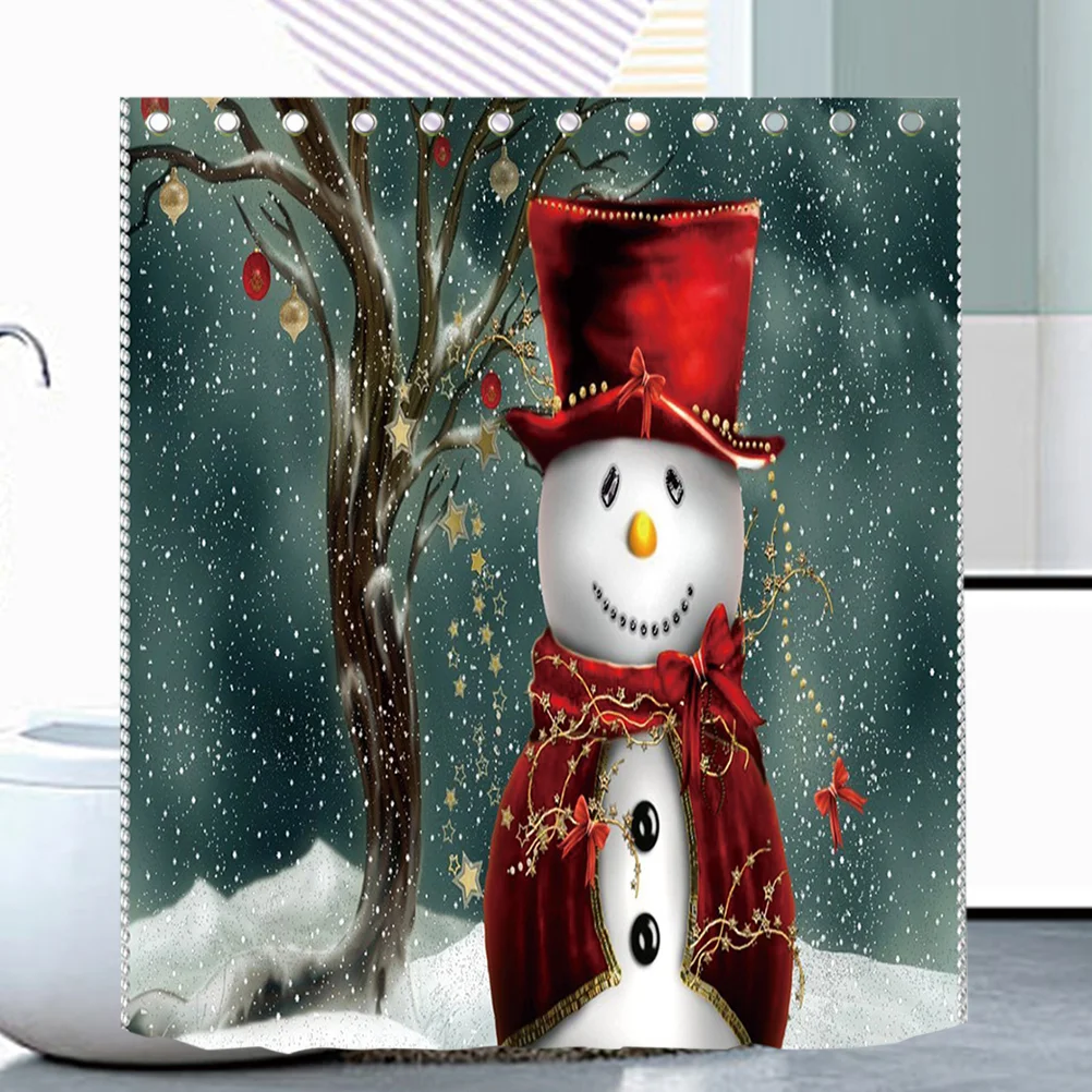 1PC Christmas Curtain Mildewproof Printing Xmas Snowman Cloth Bath Curtain Curtain
1PC Christmas Curtain Mildewproof Printing Xmas Snowman Cloth Bath Curtain Curtain
