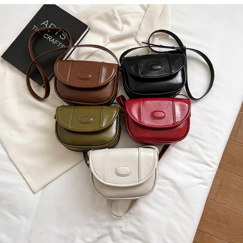 

Simply Versatile Fashion Shoulder Bag Mobile Handbags For Women New Portable Small Saddle Bag Elegant Travel Crossbody Bags
