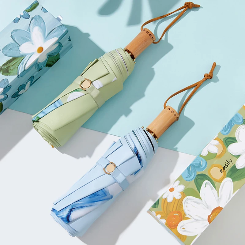 Women Summer Flower Sun Umbrella Parasol Double Layer Folding UV Umbrellas Girls Wooden Handle Windproof Sunshade with Gift Box
Women Summer Flower Sun Umbrella Parasol Double Layer Folding UV Umbrellas Girls Wooden Handle Windproof Sunshade with Gift Box