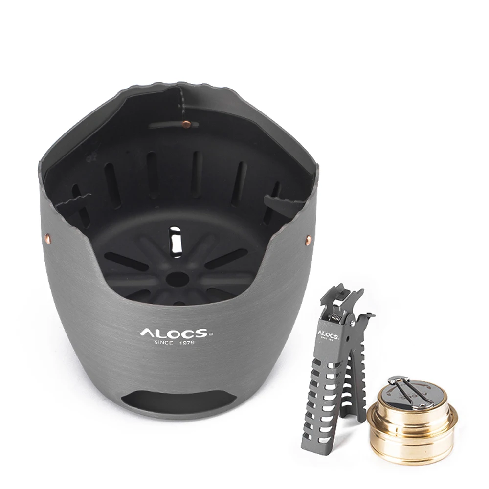 

ALOCS Camping Alcohol Stoves Charcoal Wood Burners Portable Picnic BBQ Furnace Windproof Warm Heaters Outdoor Cooking Stove