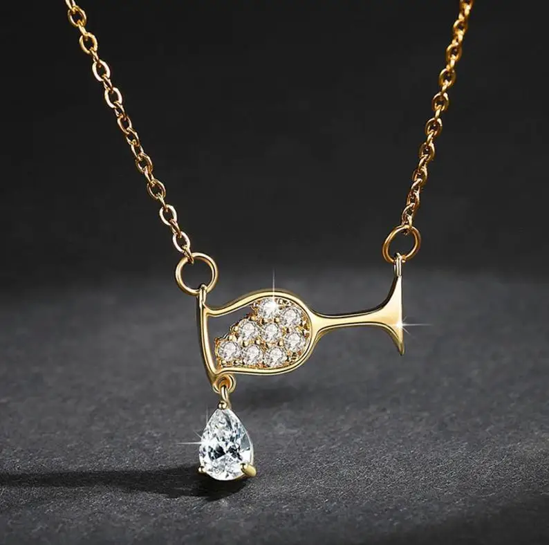 Necklace Zircon Waterdrop Wineglass Necklace Creative Cross-border JewelryGift Jewelry Wholesale
Necklace Zircon Waterdrop Wineglass Necklace Creative Cross-border JewelryGift Jewelry Wholesale