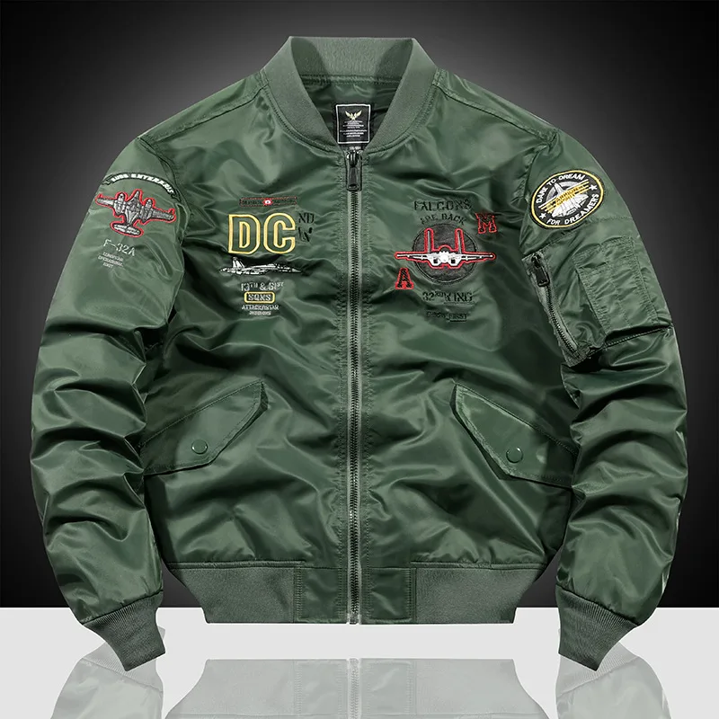 New Air Force Pilot Spring Windbreaker Pilot Coat Windproof Jackets Cargo Casual Jacket Embroidered Baseball Uniform Large Size
New Air Force Pilot Spring Windbreaker Pilot Coat Windproof Jackets Cargo Casual Jacket Embroidered Baseball Uniform Large Size