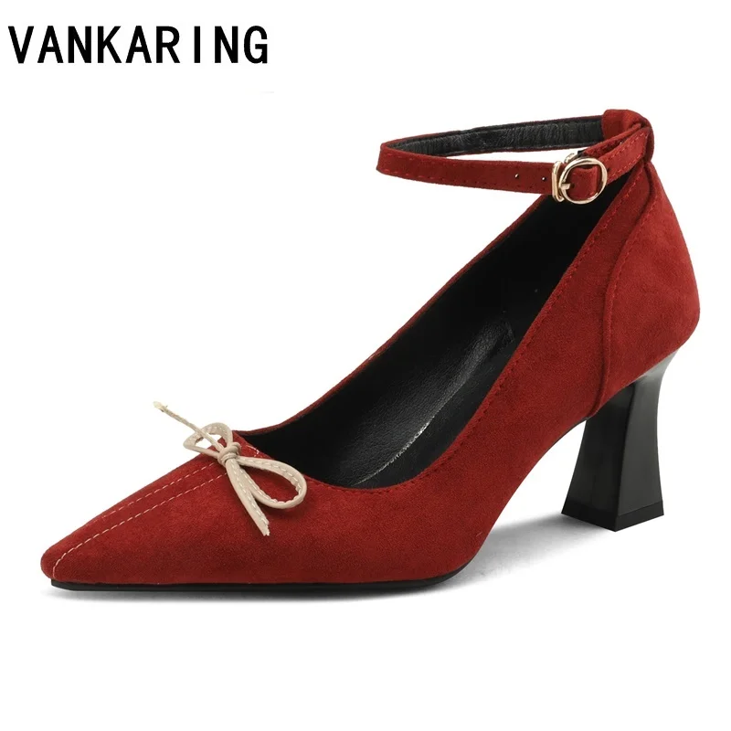 new fashion faux suede bow ankle strap decoration party dress shoes classic pumps shoes spring summer thick high heels women
new fashion faux suede bow ankle strap decoration party dress shoes classic pumps shoes spring summer thick high heels women