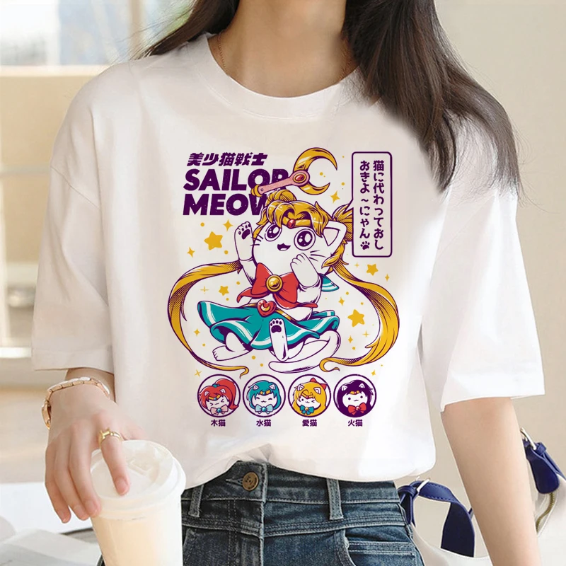 Lovely Sailor Moon T Shirt Women 2022 New Fashion Summer Clothes Top Harajuku Vintage Femme T-shirt Kawaii Y2k Cartoon Graphic
Lovely Sailor Moon T Shirt Women 2022 New Fashion Summer Clothes Top Harajuku Vintage Femme T-shirt Kawaii Y2k Cartoon Graphic