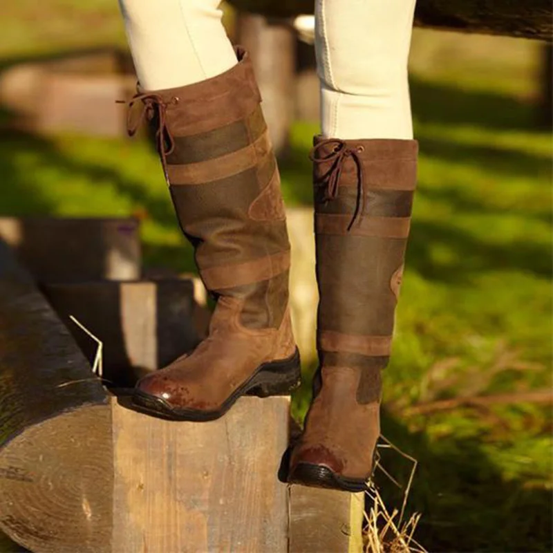 Women's Round Toe Square Heel Long Boots Faux Suede Retro British Style Lady's Mixed Color Brown Booties Fall Winter Camping
Women's Round Toe Square Heel Long Boots Faux Suede Retro British Style Lady's Mixed Color Brown Booties Fall Winter Camping