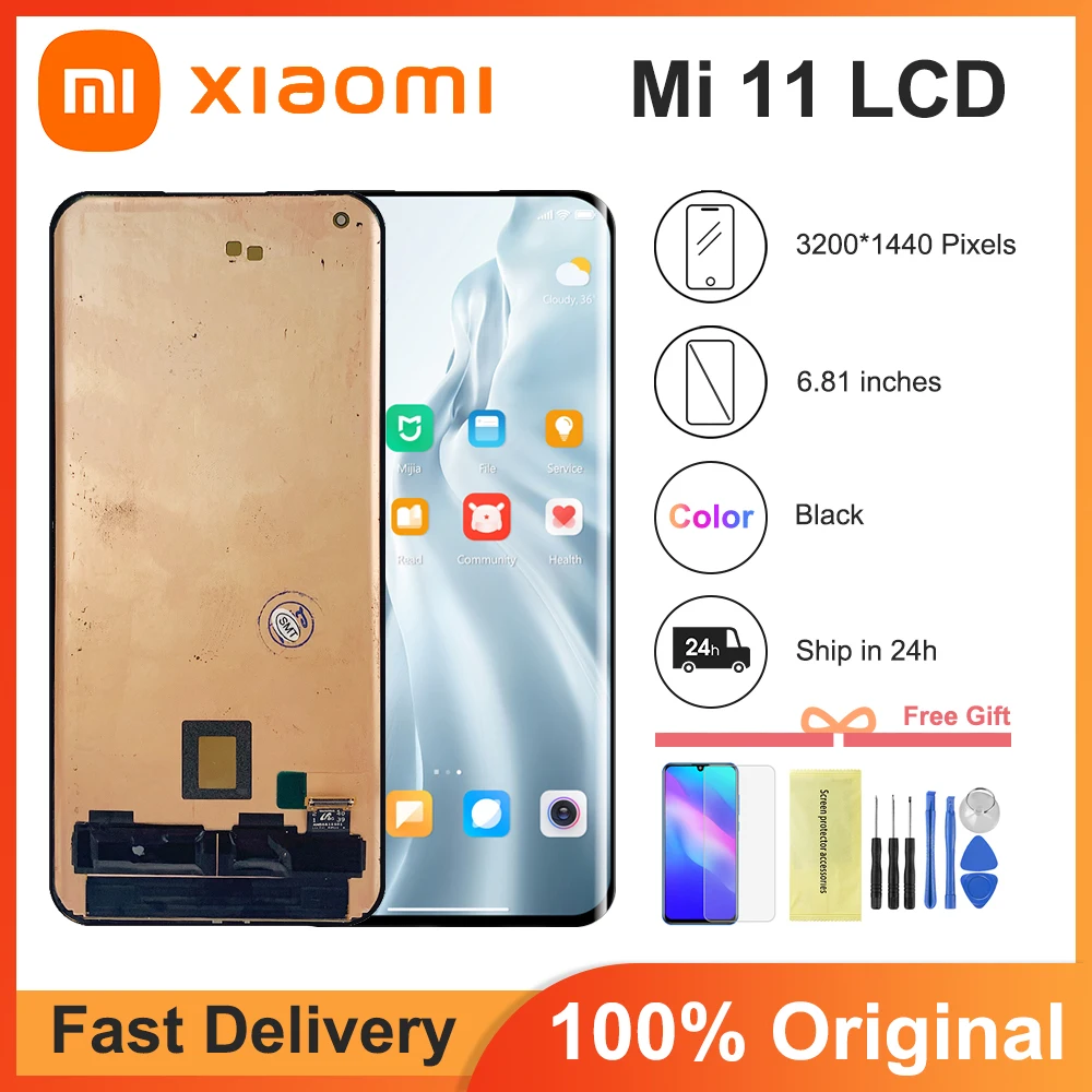100% оригинальный сменный ЖК-дисплей 6,81 дюйма для Xiaomi Mi 11, дисплей с сенсорным экраном и дигитайзером в сборе для Xiaomi Mi 11, ЖК-дисплей
100% оригинальный сменный ЖК-дисплей 6,81 дюйма для Xiaomi Mi 11, дисплей с сенсорным экраном и дигитайзером в сборе для Xiaomi Mi 11, ЖК-дисплей