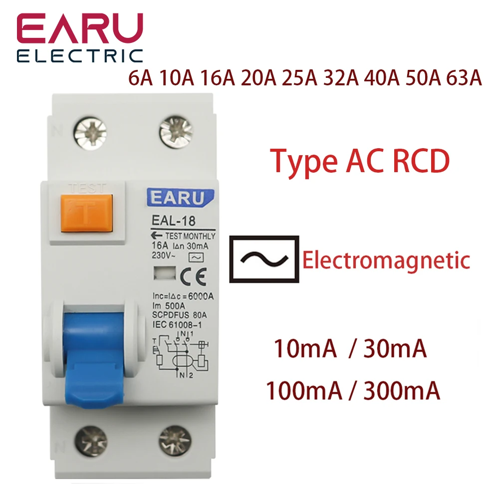 2P AC Type RCCB RCD ELCB Electromagnetic Residual Current Circuit Breaker AC ELCB 25A 40A 63A 80A 100A RCD 30mA 100mA 300mA
2P AC Type RCCB RCD ELCB Electromagnetic Residual Current Circuit Breaker AC ELCB 25A 40A 63A 80A 100A RCD 30mA 100mA 300mA