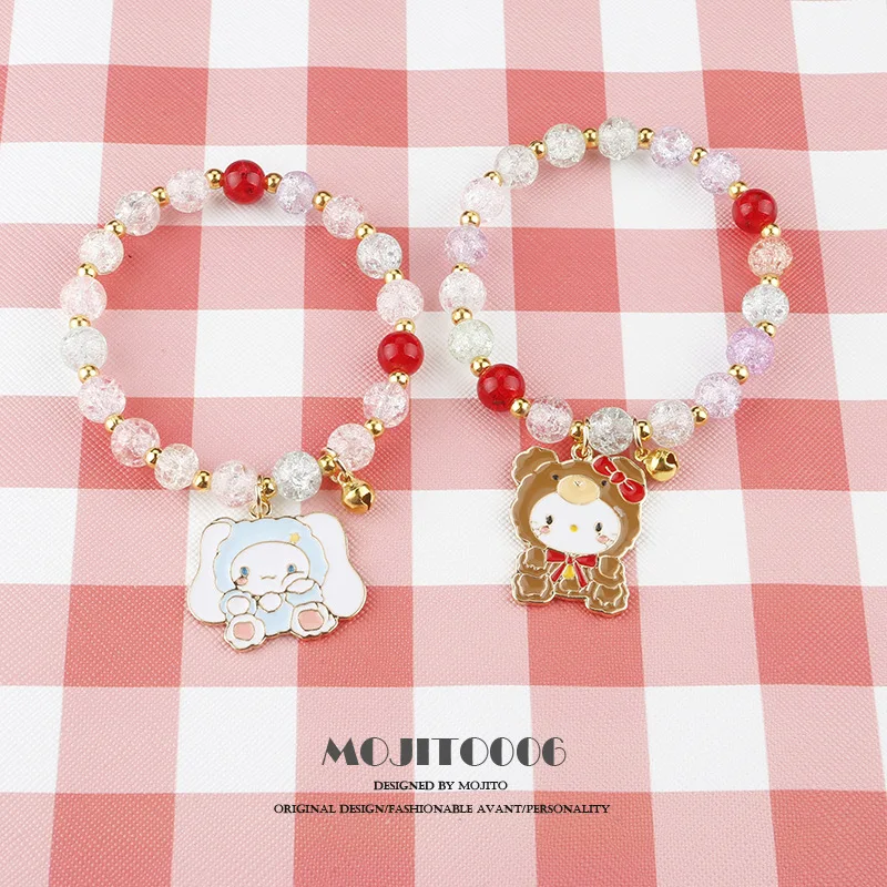 Kawaii Ladybro Kuromi Crystal Bracelet Sanrioed Kitty Cat Pendant Cinnamoroll Close Friend Hand Chain Cartoon Melody Jewelry Toy
Kawaii Ladybro Kuromi Crystal Bracelet Sanrioed Kitty Cat Pendant Cinnamoroll Close Friend Hand Chain Cartoon Melody Jewelry Toy