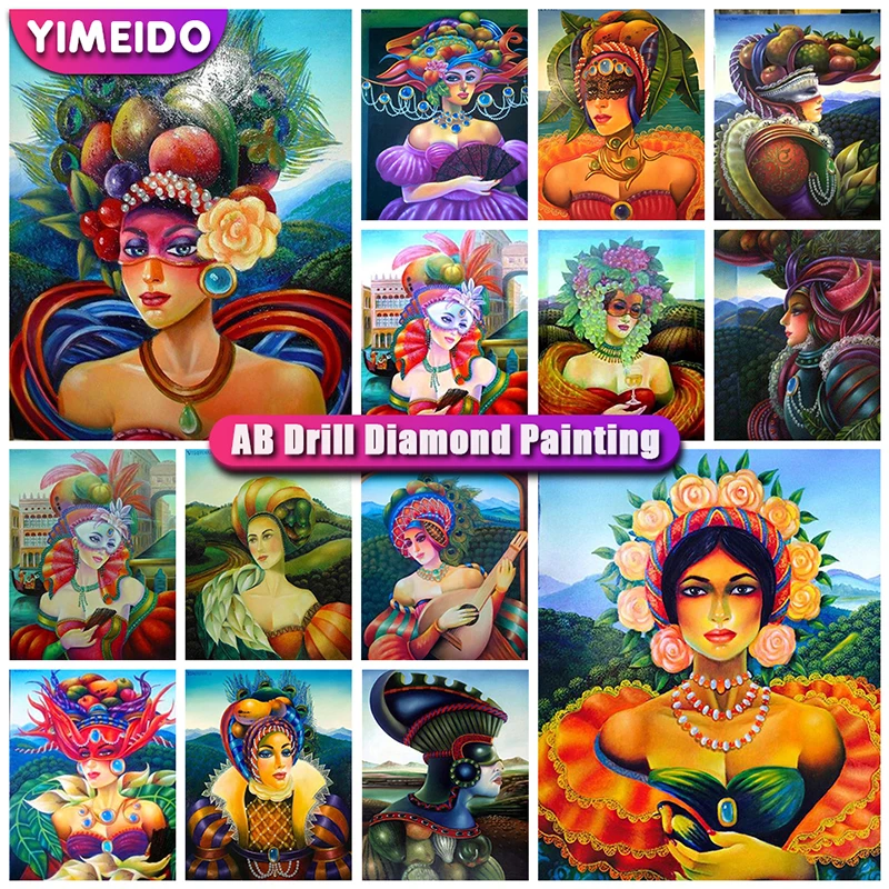 YIMEIDO Full Square Round AB Diamond Painting Girls 5D DIY Cross Stitch Kit Embroidery Diamond Mosaic Cartoon Home Decor
YIMEIDO Full Square Round AB Diamond Painting Girls 5D DIY Cross Stitch Kit Embroidery Diamond Mosaic Cartoon Home Decor