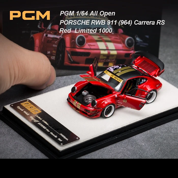PGM 1:64 RWB 911 964 Sakura Red Alloy Fully Open Limited Edition Resin Metal Static Car Model Toy Gift
PGM 1:64 RWB 911 964 Sakura Red Alloy Fully Open Limited Edition Resin Metal Static Car Model Toy Gift